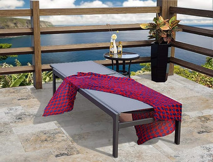 Kozyard Modern Full Flat Alumium Patio Reclinging Adustable Chaise Lounge with Sunbathing Textilence for All Weather, 5 Adjustable Position, Very Light, Anti-Rusty (Gray)