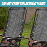 Queekay Chair Replacement Fabric with 4 Bungee Cord Lounge Chair Cloth Mesh Repair Kit for Patio Recliner Outdoor Lawn - Photo 7