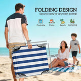 Outsunny Outdoor Lounge Chair, Adjustable Folding Chaise Lounge, Tanning Chair with Sun Shade for Beach, Camping, Hiking - Photo 4