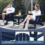 Adirondack Outdoor Side Table - 16.5" Square 2-Tier Patio Table with Weatherproof HDPE Material - Photo 7