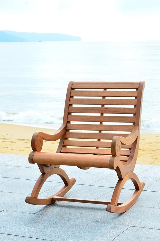 Safavieh Outdoor Collection Sonora Rocking Chair, Teak Brown