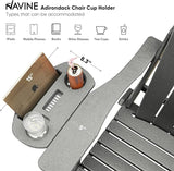 Adirondack Chair, HDPE Folding Adirondack Chair with Multifunctional Cup Holder - Photo 7