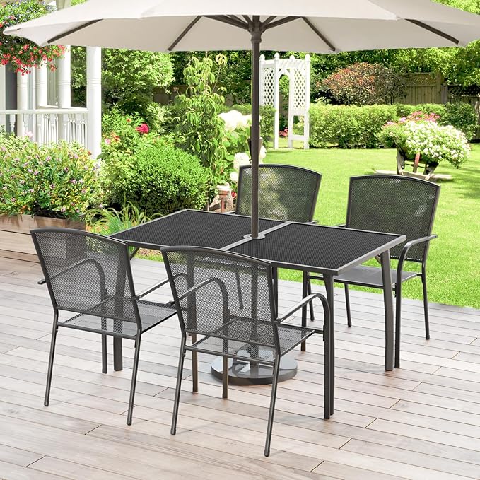 AECOJOY Outdoor Patio Dinning Table for 6 - Photo 2