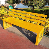 Outdoor Metal Garden Bench, Outdoor Benches Weatherproof with Backrest, Patio Bench for Outside Park, Picnic, Yard - Photo 1