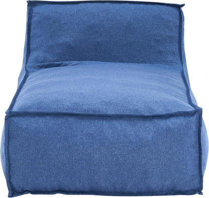 Merax Outdoor Bean Bag Lounge Chairs Set of 2, 61" Outdoor Chaise Lounger Chair with Foam Filled, Cozy Outdoor Bean Bag Couch for Patio Pool Desk, Water-Resistant Fabric Sun Lounger Chair, Navy Blue