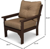 POLYWOOD® Vineyard Deep Seating Chair in Mahogany/Sesame - Photo 3