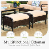 Sophia & William Metal Patio Furniture Set, 7 Seats Outdoor Conversation Set with 3-Seater Sofa, 2 Motion Chairs - Photo 5