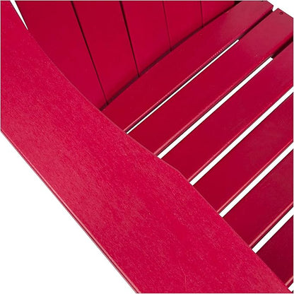 Shine Company Seaside Outdoor Weatherproof Folding Adirondack Chair, Chili Pepper