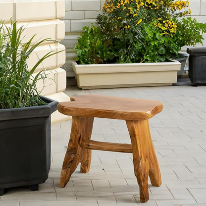 Natural Shape Solid Wood Stump Stool 20"x13"x18" Cedar Root End Table Rustic Plant Stand Live Edge Coffee Side Table Vintage Sit Foot Stool Living Room Bedroom Accent Outdoor Garden