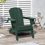 LOUNZY Folding Adirondack Chair Set of 2, Green - Photo 6