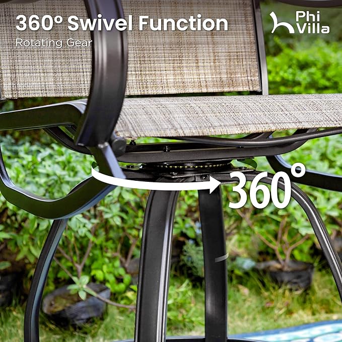 PHI VILLA 5 Piece Outdoor Bar Set - Photo 3