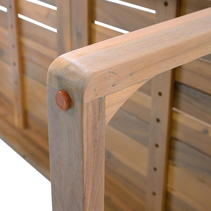 Merax Outdoor Acacia Wood Coffee Table - Photo 7