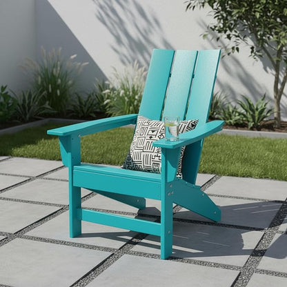 Shine Company Coastal Modern All-Weather Adirondack Chair, Aruba