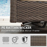 Wicker Swivel Rocking Chairs Set 2 - Photo 4