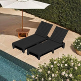 YITAHOME Patio Lounge Chair Set of 2, Outdoor Chaise Lounge with 5-Position Backrest - Photo 7