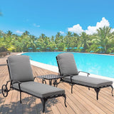 Chaise Lounge Outdoor Chair with Side Table - Photo 1