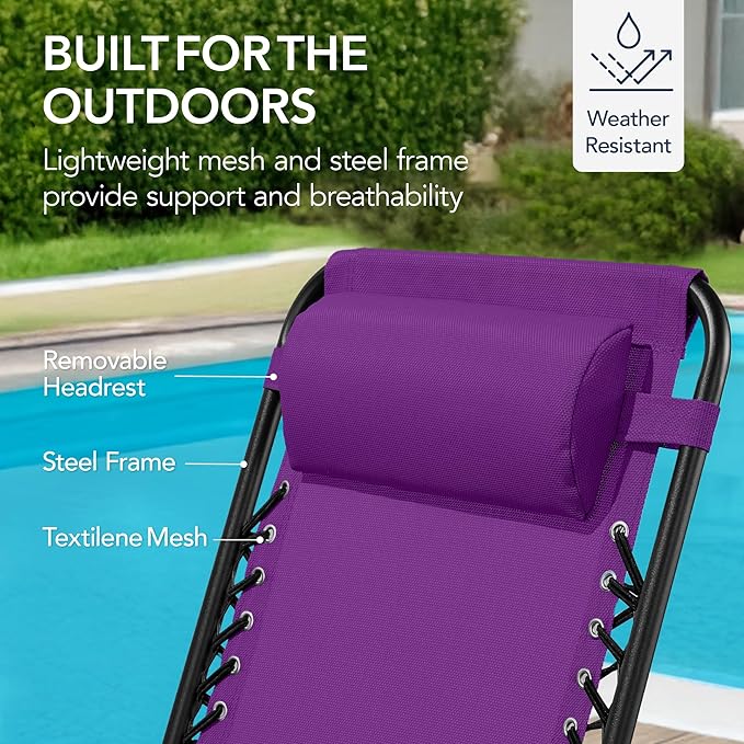 Best Choice Products Outdoor Folding Rocking Chair, Zero Gravity Lounge Chair - Photo 7