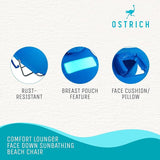 Ostrich Comfort Lounger Face Down Sunbathing Chaise Lounge Beach Chair, (2 Pack) - Photo 4