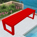 Metal Garden Bench Weatherproof Outdoor Benches Park Bench Patio Seat Front Porch Seat 3.3ft 3.9ft 4.9ft 5.9ft Backless - Photo 1