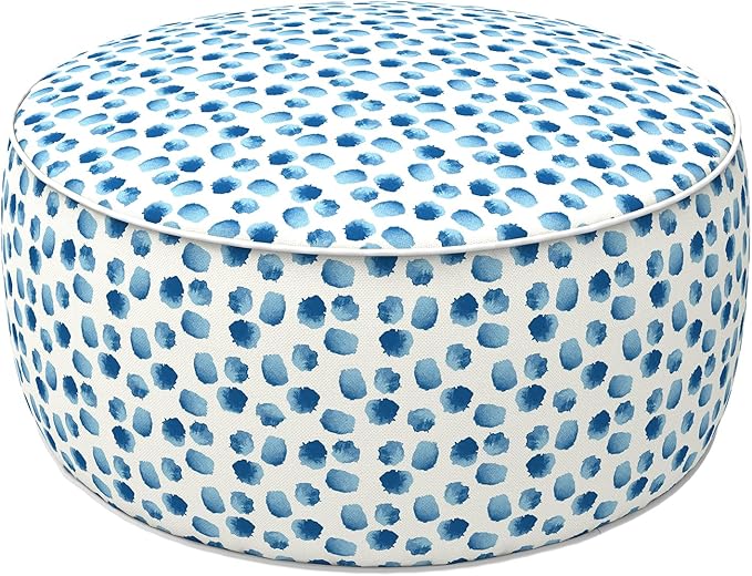 LVTXIII Outdoor Inflatable Ottoman, 21"x21"x9" Patio Fade-Resistant Footrest Stool with Handle - Photo 1