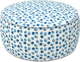 LVTXIII Outdoor Inflatable Ottoman, 21"x21"x9" Patio Fade-Resistant Footrest Stool with Handle - Photo 1