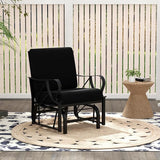 Tangkula Outdoor Patio Glider, Metal Framed Gliding Chair with Cushion - Photo 4