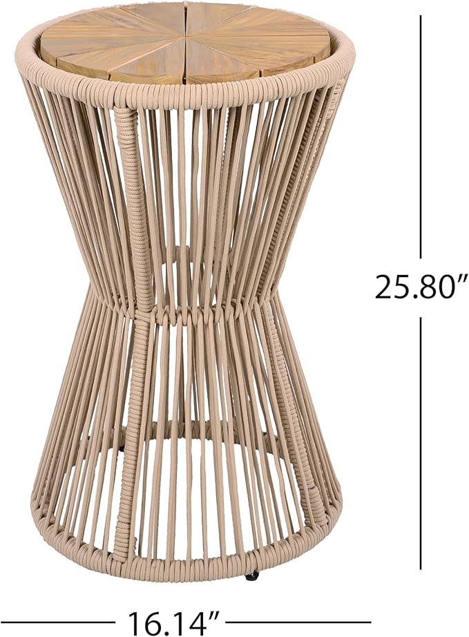 Merax 2 Pieces Round Outdoor Side Table Set - Photo 1