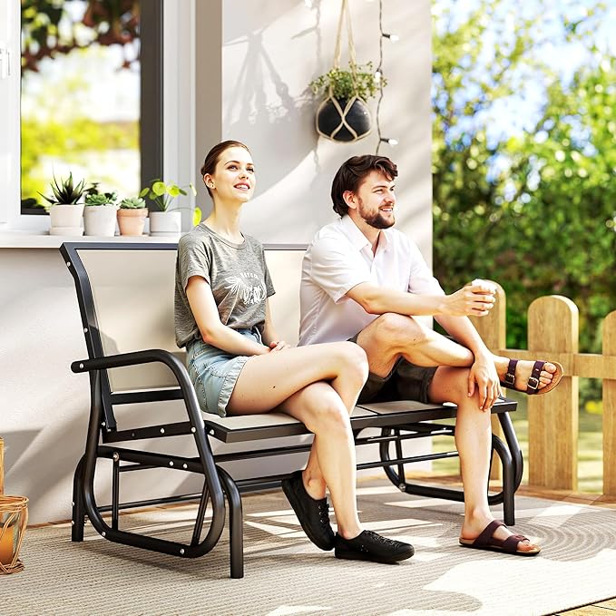 Outsunny 2-Person Outdoor Glider Bench - Photo 2