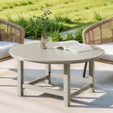Costaelm Patio Conversation Table, Tatio Accent HDPE Outdoor Weather Resistant - Photo 1