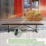 Thermoplastic Coated Iron Park Bench for Outside, Heavy Duty Metal Garden Bench - Photo 5