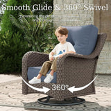 10 Piece Patio Furniture Set with Fire Pit Table - Photo 3