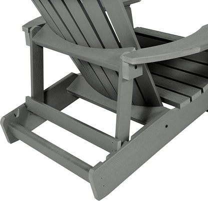 highwood Hamilton Folding and Reclining King Size Adirondack Chair, Coastal Teak