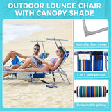 #WEJOY Folding Lounge Chair with Canopy Shade - Photo 7