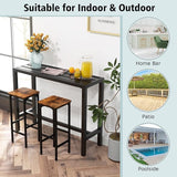 COSTWAY Outdoor Bar Table 48-inch Wide - Photo 5