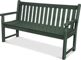 POLYWOOD TGB60GR Traditional Garden 60-Inch Bench, Green - Photo 1