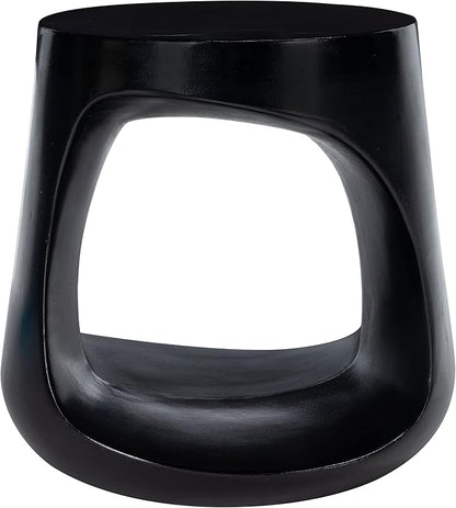 SAFAVIEH Outdoor Collection Vikki Modern Black Concrete Accent Table (Fully Assembled) VNN1040C
