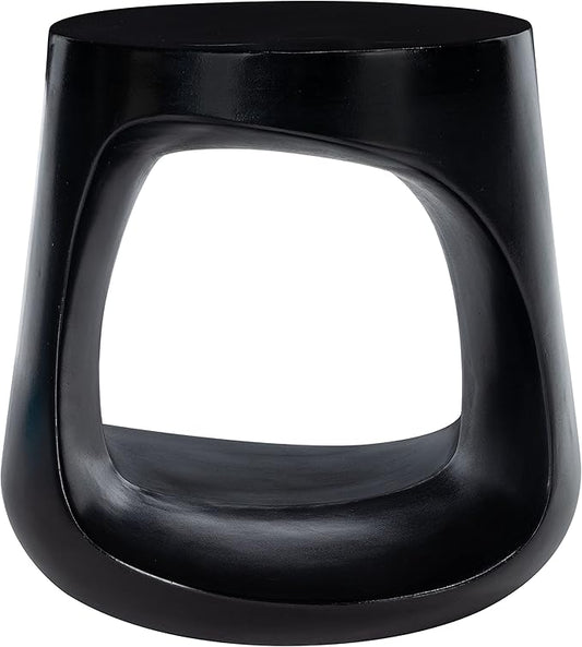 SAFAVIEH Outdoor Collection Vikki Modern Black Concrete Accent Table (Fully Assembled) VNN1040C