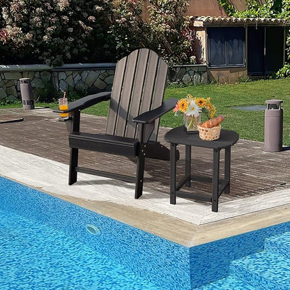 Giantex Set of 2 Adirondack Chair Outdoor Fire Pit Chairs, HDPE Weather Resistant Patio Chair for Campfire,Deck, Garden, Yard, Lawn Furniture Porch and Lawn Seating Composite Chairs