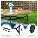 Sophia & William 57.5" Large Outdoor Patio Table for 8 - Photo 6