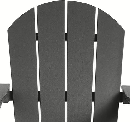 WO WESTIN OUTDOOR HDPE Laguna Outdoor Rocking Poly Adirondack Chair (Set of 2), Gray
