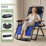 Amopatio Zero Gravity Reclining Patio Chair, XL Foldable Lounge Chair with Removable Cup Holder/Headrest/Footrest - Photo 5
