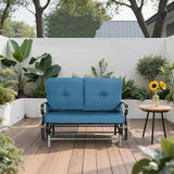 SUNCROWN Outdoor Swing Glider Chair, Patio 2 Seats Loveseat Rocking Chair with Cushions - Photo 6