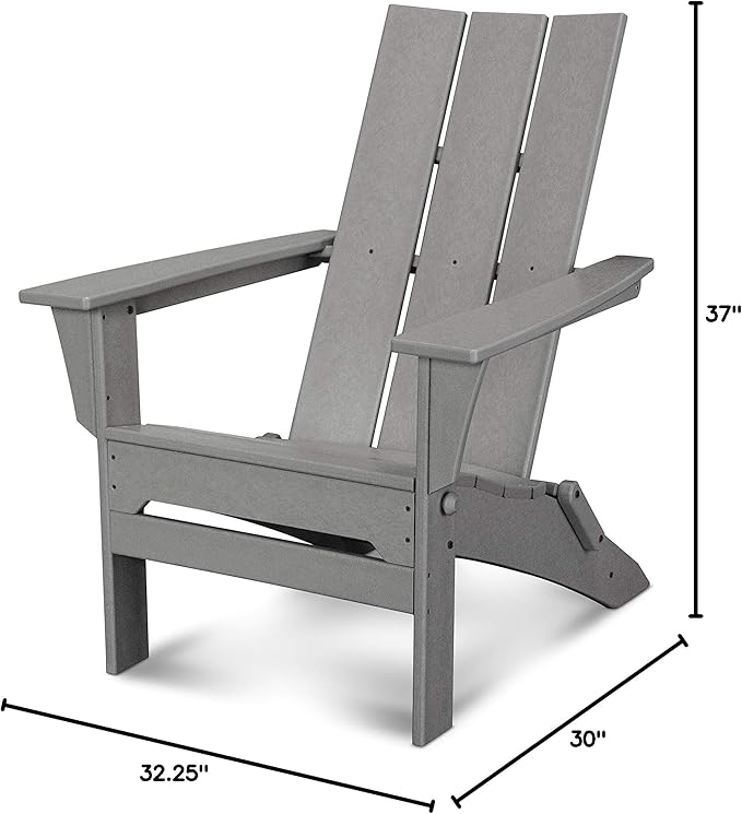 POLYWOOD Modern Folding Adirondack Chair