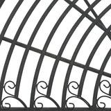 SAFAVIEH Outdoor Collection Abia Victorian Antique Black Semicircle Tree Bench - Photo 9