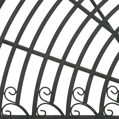 SAFAVIEH Outdoor Collection Abia Victorian Antique Black Semicircle Tree Bench