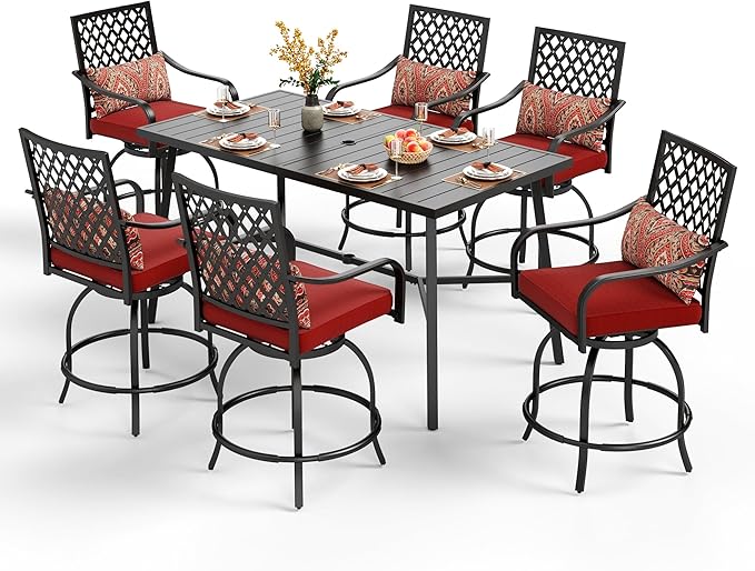 PHI VILLA 7 Piece Outdoor Bar Set - Photo 1