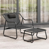 YITAHOME Patio Lounge Chair with Ottoman Set of 2, Oversized Papasan Chair - Photo 7