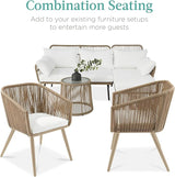 Best Choice Products Set of 2 Patio Dining Chairs, Outdoor Seating for Backyard, Poolside, Balcony w/Woven Wicker Design - Photo 6