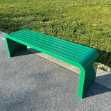 LITFAD Outdoor Indoor Bench Art Deco Alloy Picnic Bench Modern Multicolor Park Bench Waterproof Metal Garden Bench for - Photo 1