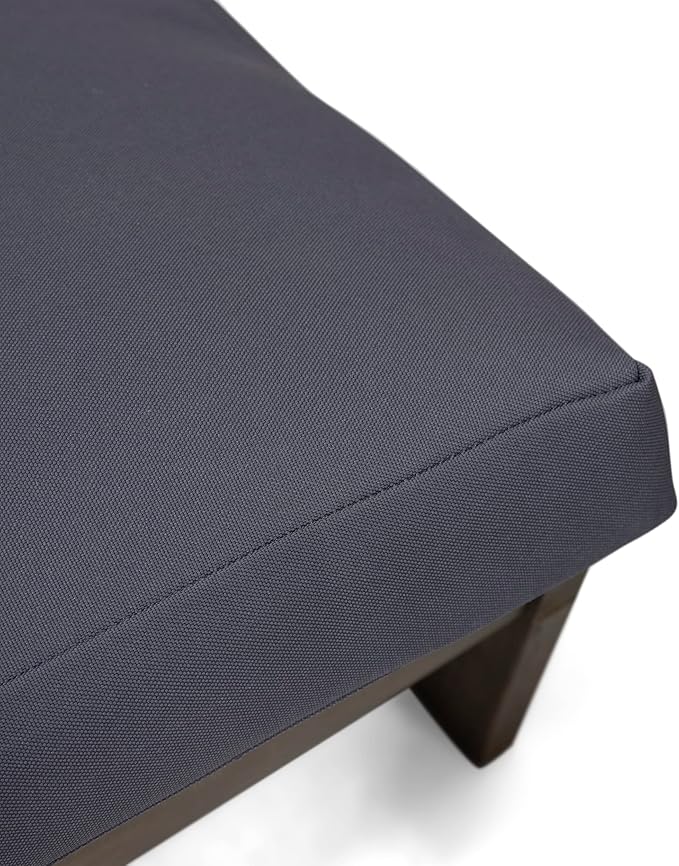 Sherwood Outdoor Club Chair with Cushions - Acacia Wood - Gray/Dark Gray - Photo 6